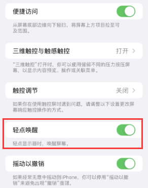 肃北苹果授权维修站分享iPhone轻点无法唤醒怎么办 